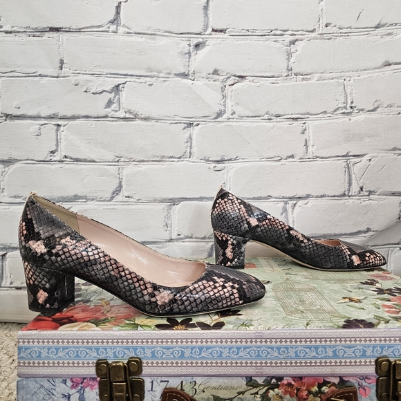 SJP Python Print Leather Pumps - Picture 3 of 7